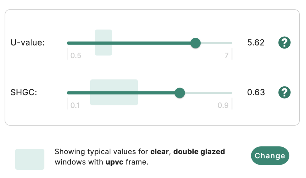Powerhaus window selector U value SHGC